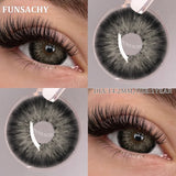 1 Pair Brown/Gray Color Contact Lenses Beautiful Pupils Cosmetic Korean Fashion Natural Eye Contacts Doll Black Lenses