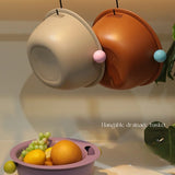 Popxstar  Kitchen Fruit Tray Removable Double Layer Fruit and Vegetable Basin Draining Basket Creative Household Washing Basket