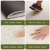 popxstar New Plaid Bow Knot Door Mat Korean Ins Waterproof Carpet Anti Slip Resistant To Dirt Silk Ring Mat PVC Bathroom Kitchen Carpet