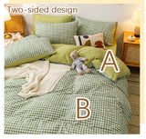 Popxstar  Kawaii Bear Printed Bed Set Floral Duvet Cover Pillowcase Bedding Set Cute Dinosaur Bed Linen Sheet Quilt Full Queen King Size