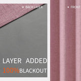 Popxstar Blackout Curtains 350cm Height Room Darkening Curtains for Bedroom 100% Black Out Textured Thermal Curtain Privacy Protection