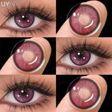 1 Pair Multicontacts for Woman y2k Korean Style Fashion Eye Lenses Blue Eye Color Contacts Purple Lenses Gray Natural Lens