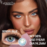 Popxstar  2pcs Color Brown Contact Lenses for Eyes Fashion Natural Gray Softlens Eye Makeup Contacts Yearly Cosmetic Color Lens