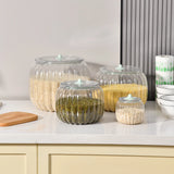 Popxstar  Halloween Candy Jar Desktop Decoration Kitchen Pumpkin Sealed Jar Moisture-proof with Lid Multifunctional Pet Food Storage Box