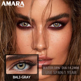 Popxstar  1 pair Colored Contact Lenses Natural Look Green Lenses Gray Contact color Lenses Beauty Pupil Eye Cosmetics Yearly Use