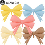 Popxstar  5pcs Bow Balloon Birthday Decorations Bow Tie Pink Balloon Bow Balloon Wedding Bride Shower Birthday Girl Decoration Bow Balloon