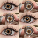 Popxstar NEW Colored Contact Lenses Natual Pupils Gray Contacts Lenses Green Pupils Women Makeup Blue Pupils Cosmetic Black Lenses