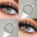 Popxstar  2PCS New Green Color Contact Lenses with Prescription Natural Blue Contact Lens Yearly Cosmetics Gray Pupils Iris Lens