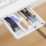 Popxstar  Self Adhesive under Desk Storage Drawer Box - Makeup Pencil Tray Desk Organizer Hidden Stand for Home & School Desk