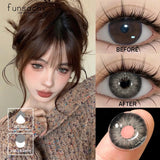 Popxstar  1 pair Colorcon Contact Lenses for Eyes Black Lenses Beautiful Cosmetic Pupil Blue Lenses Big Eyes Contacts Lens Yearly