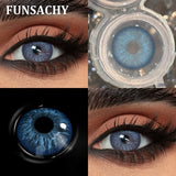 1 Pair Colored Contact Lenses Brown Green Lenses Natural Look Eye Makeup Softlens Beautiful Gray Pupils for Yearly Use