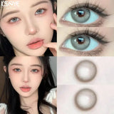2pcs Color Contact Lenses Blue Natural Pupils High Quality Brown Circle Lense Beauty Fashion Health Lens Cosmetics Yearly