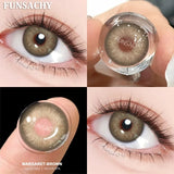 Popxstar  1 Pair Colored Contact Lenses for Eyes Natural Brown Gray Eye Contacts Yearly Cosmetics Pupils Blue Lens Green Contacts