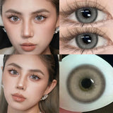 Popxstar  1Pair Color Contact Lens Pupils High Quality Green Eyes Blue Gray Lenses Makeup Diameter 14.2mm Fast Shipping