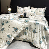 Popxstar  new high-end luxury silky Sleeping naked digital printing washed silk style Bedding Set Duvet Cover Bed Sheet Pillowcases