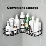 Popxstar Bathroom Shelf Shower Shelf Shampoo Storage Shelf Kitchen Spice Corner Shelf No Punch Wall - Mounted Shelf Bathroom Accessories