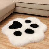 Cute Cat Paw Shape Plush Carpet Living Room Bedroom Home Sofa Foot Mats Shaggy Fluffy Rug Bedside Carpet