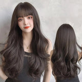 Popxstar Curly Women's Wig And Liu Hai Daily Performance Weaving Wig Heat Resistant Fiber Wig Long Loose Curled Air Liu Hai Wig