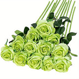 Popxstar 12pcs Realistic Artificial Rose Bouquet for Weddings, Birthdays, and More  for Floral Arrangements and Home Decor