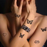 Popxstar  Magic Tattoo Waterproof Temporary Tattoo Sticker Lasts To 15 Days Butterfly Tattoo