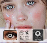 Popxstar 1pair Halloween Cosplay Color Contacts Lenses For Eyes Blue Black Colored Lens Anime Yearly Beauty Makeup Contacts Lens