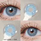Popxstar  1 pair Blue Lenses Color Contact Lenses for Eyes Gray Pupils Soft Natural Contact Lens Makeup Cosmetci Pupil Eye Lens