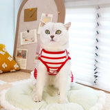Fashion Cute Striped Dog Dress Soft Breathable Summer Pet Clothes Thin Design Cat Vest Harness Spring
