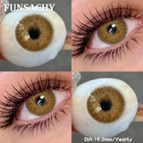 1 Pair Brown Color Contact Lenses for Eyes Big Eyes Natural Lenses Beautiful Pupils Cosmetics Gray Lens Color Women