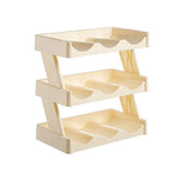 Practical 3 Layers Water Bottle Storage Rack Large Capacity Plastic Cup Storage Rack Saving Space Water Bottle Holder Cabinet