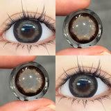 Popxstar  1Pair Myopia New Freshly Colour Contacts Lenses Large Diameter14.5mm Natural Eye Lenses Beauty Pupil Brown Gray Lenses