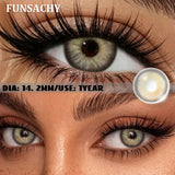 1 Pair Blue Color Contact Lenses for Eyes Natural Gray Contact Lenses Beautiful Pupils for Eyes Women Cosmetic Yearly