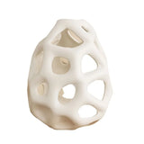 Popxstar  Artistic Sense Modern Light Luxury Ceramic Hollow Vase, Dried Flower Simulation Home Decor