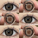 Popxstar  1 Pair 14.5MM Large Diameter Color Contact Lenses Big Eyes Black Contacts For Eyes Brown Lenses Cosmetic Contact Lenses
