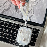 Popxstar Luxury Shell Texture Metal Butterfly Girls Case For Airpods 4 Pro 2nd 1 2 Earphone Box Cover For Apple AirPod 3 Bag with Pendant