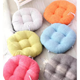 Solid color round Seat cushion thick linen-cotton chair stool cushion Four Seasons winter home kindergarten school student