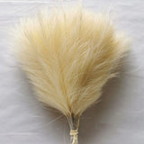 Popxstar 10Pcs Artificial Pampas Grass Bouquet For Home Wedding Decoration Party Room Decor Bedroom DIY Flower Wall Vase Fake Plant Reed