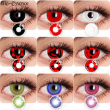 Popxstar  1 Pair Contact Lenses for Eyes Cosplay Lenses Anime Lenses Anime Accessories Halloween Lenses Black Lenses Pink Lens