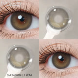 Popxstar  1 pair Blue Lenses Color Contact Lenses for Eyes Gray Pupils Soft Natural Contact Lens Makeup Cosmetci Pupil Eye Lens