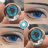 Popxstar Myopia Contact Lenses with Diopters Blue Pupils Color Contact Lenses for Eyes Prescription Contact Lenses 1 Pair/2pcs