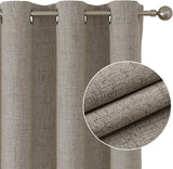 Popxstar Blackout Curtains 350cm Height Room Darkening Curtains for Bedroom 100% Black Out Textured Thermal Curtain Privacy Protection
