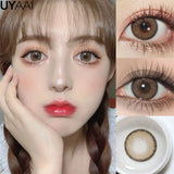 Popxstar Color Contact Lenses with Diopters Korean Eye Contacts Lenses Colorcon Black Lenses High Quality Natural Optical Lenses