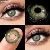 Popxstar  1 Pair Gray Color Contact Lenses for Eyes Natural Brown Blue Lenses Green Eye Contacts Beauty Cosmetic Pupils Yearly
