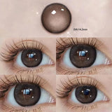 2pcs Yearly Contact Lenses Prescription Myopic Glasses on the Eye Using Lenses Comic Eye Black Natural Lenses Fast Shipping