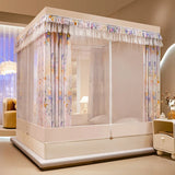 New Design 2 Layer Mosquito Net Large Space Dust Baby Anti-drop Bracket Encryption Bed Canopy Curtains 1.7M Height