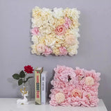 Artificial Silk Flowers Wall Panels 3D Rose Flower Art Wall Backdrop DIY Wedding Party Bridal Shower Background Home Decoration