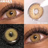 Popxstar  1 Pair soft Lenses Colored Contact Beauty Colored Pupils Green Contact Lenses Natural Look Lenses Women Brown Pupils