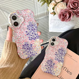 Spring Flowers Blooms Wave Border Phone Case For IPhone 17 Air 16 15 14 13 Pro Max Cases Cute Luxury Cartoon Shockproof Cover