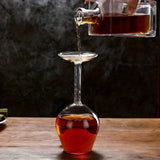 Popxstar  Creative Design Inverted Red Wine Inverted High Footed Red Wine Glass High Borosilicate Glass Cocktail Glass Creative Gift