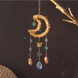 Yellow crystal moon Dream catcher Dreamcatcher bedroom living room balcony Sunshine Catcher decorative pendant Sun Catcher