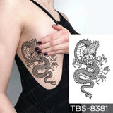 Popxstar Waterproof Temporary Tattoo Sticker snake flower rose Flash Tatoo sexy Arm Large Size Black Wrist Fake Tatto For Body Art Women
